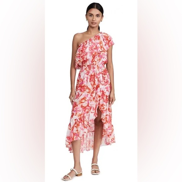 Misa Los Angeles Dresses & Skirts - Misa Los Angeles Rumi Dress Floral One Shoulder Medium Maldive Marble